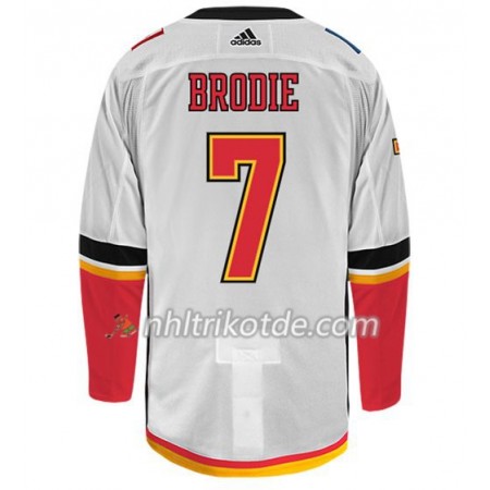 Calgary Flames Trikot TJ BRODIE 7 Adidas Weiß Authentic - Herren